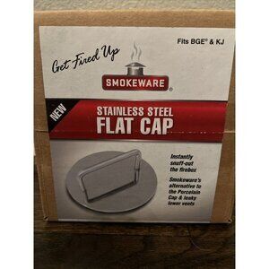 SmokeWare SS Flat Cap fits Big Green Egg & KJ Grills